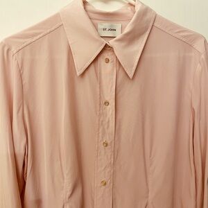 St. John Pink Silk Blouse